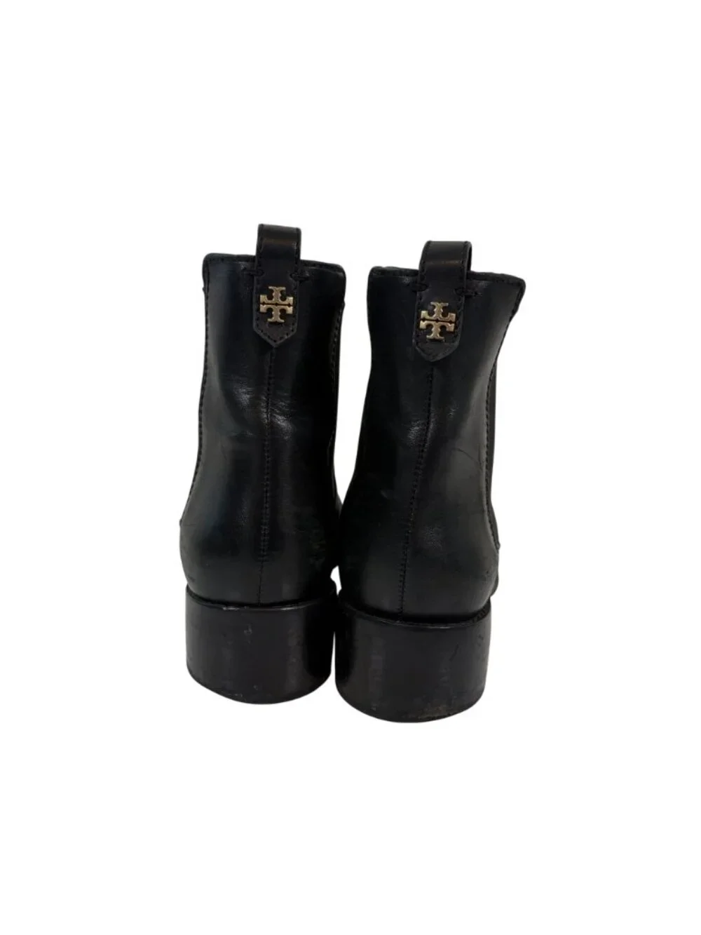 Tory Burch Chelsea Boots Womens Size 10 M Black Ankle Pull Leather